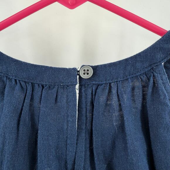 LOFT Ann Taylor Tank Women's Size Extra Small Linen Blend Daisy Eyelet Scallop - Picture 8 of 14